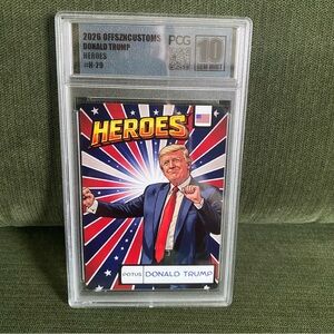 Custom Donald Trump Heroes graded PCG Gem mint 10! Slab USA